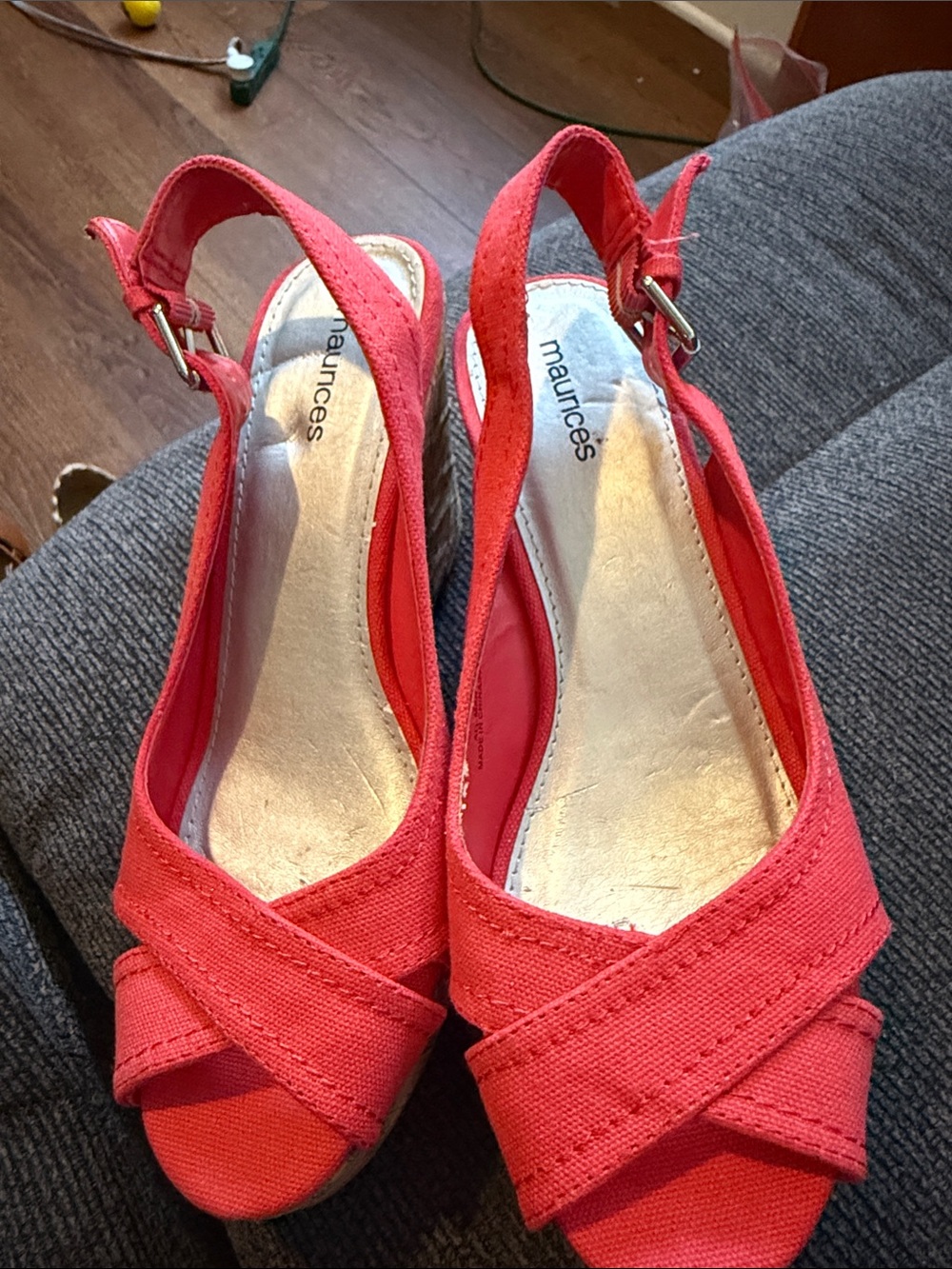 Maurices Coral Slingback Wedge Sandals
